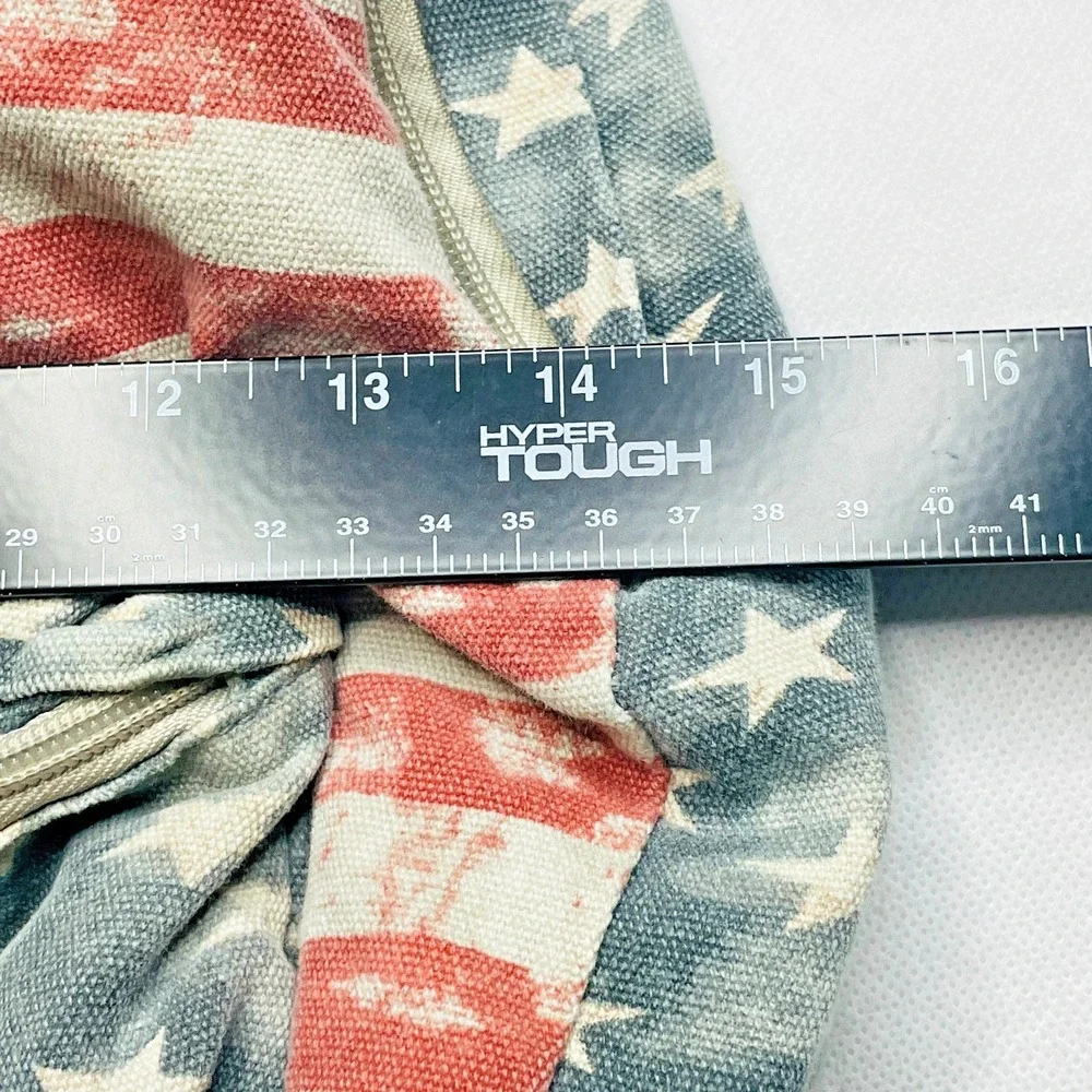 Madden Girl Backpack Stars Stripes Americana Denim Canvas Flag Design Rucksack